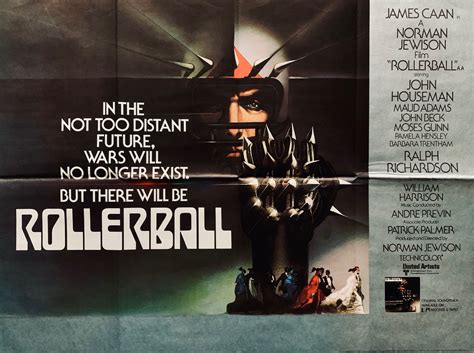 Original Rollerball Movie Poster - James Caan - Sport - Sci Fi - Bob Peak