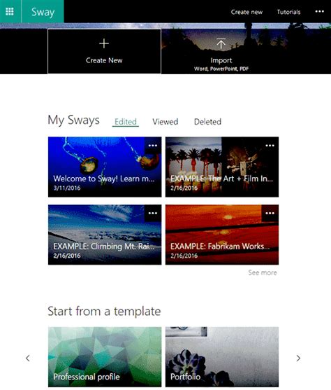 Ms Sway Templates