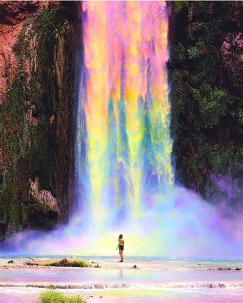 Pin by Josephine Alvarado on Colors | Rainbow waterfall, Nature ...