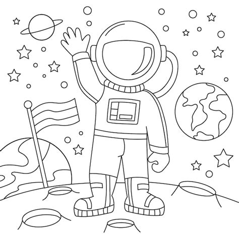 Astronaut Coloring Pages