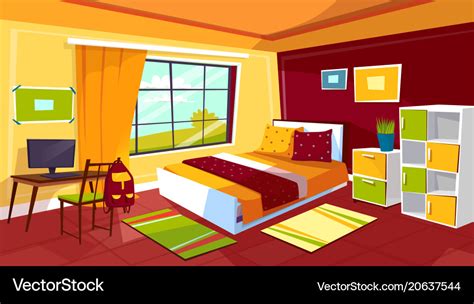 Teenager bedroom cartoon Royalty Free Vector Image