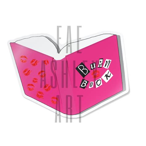 Mean Girls Inspired Burn Book Sticker Decal Sticker Vinyl | Etsy