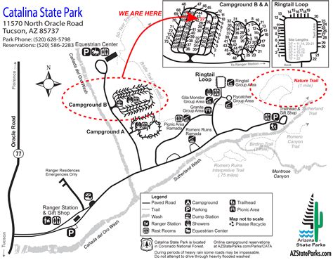 Catalina State Park Az Campsite Map