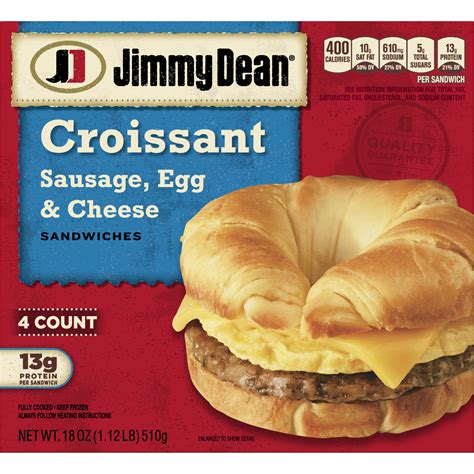 Jimmy Dean Sausage Egg Cheese Croissant 18 Oz - GJ Curbside