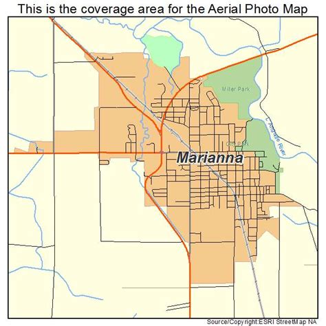 Aerial Photography Map of Marianna, AR Arkansas