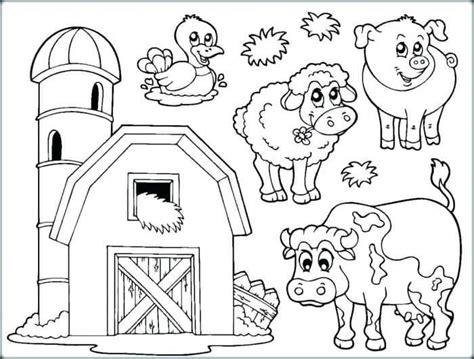 Farm Animal Head Coloring Pages | Animal Coloring Pages