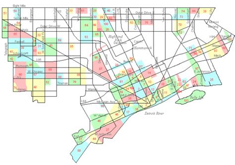 Detroit Neighborhoods Map - Detroit • mappery