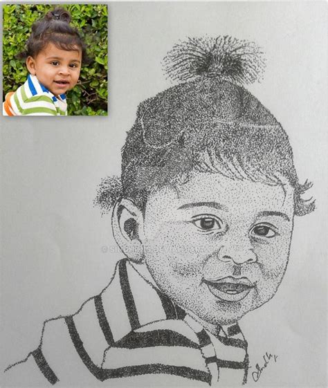 Customized portrait2- Stippling art by Sindhuns on DeviantArt