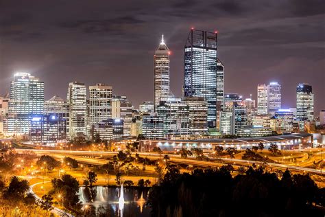 Perth Skyline Night - Saupin Legal