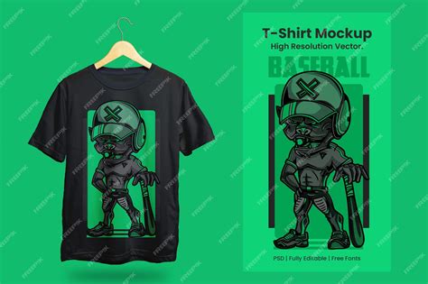 Premium PSD | T Shirt Mockup And Baseball Vector