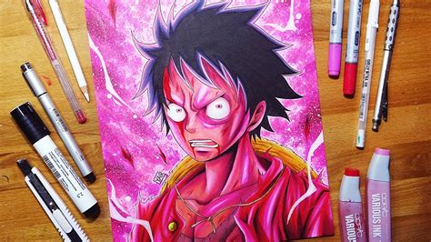 Luffy Gear 5 Stencil Drawing