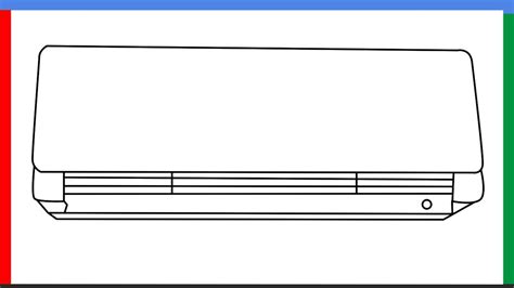 How to draw an Air Conditioner step by step for beginners - YouTube