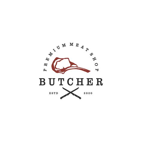 Meat Logo Butcher Vector Art PNG, Butcher Logo Meat Shop Cattle Farm ...