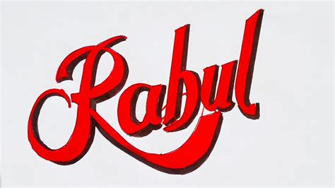 How to write name "Rahul" in stylish font - YouTube