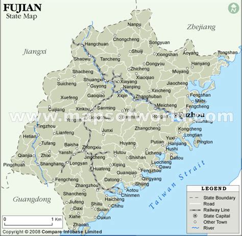 Fujian Province Map, Fujian China