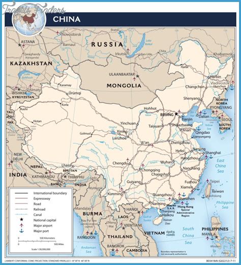 China Map Airports - TravelsFinders.Com