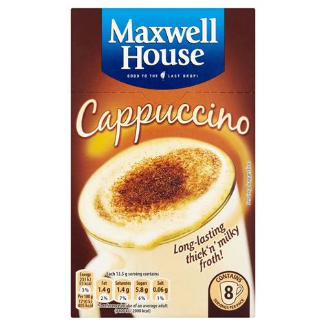 Maxwell House Classic Roast Cappuccino x8 | Instant & Ground Coffee ...