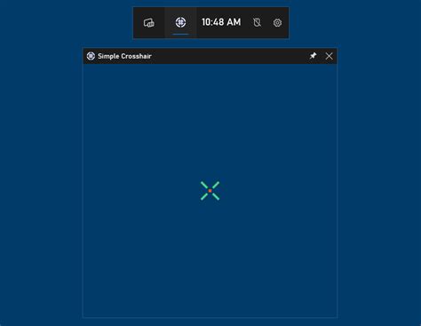 Crosshair overlay using Windows XBox game bar