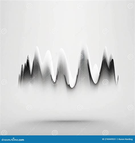 Black Sound Waves on a White Background Stock Illustration ...