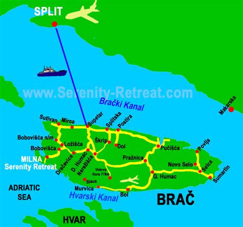 Brac Island Croatia Map - China Map Tourist Destinations