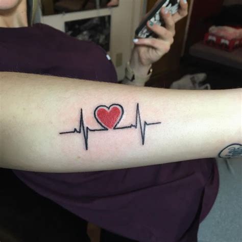 35+ Best Heartbeat Tattoo Designs which signifies new life and new ...