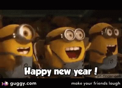 Happy New Year Minions GIF - Happy New Year Minions Celebrate ...