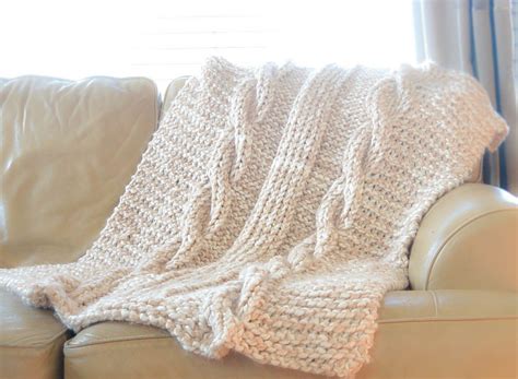 Endless Cables Chunky Knit Throw Pattern – Mama In A Stitch