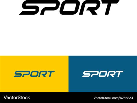 Sport word text logo Royalty Free Vector Image