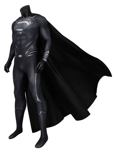 Superman Black Suit Clark Kent Cosplay Costumes (Cloak Included ...