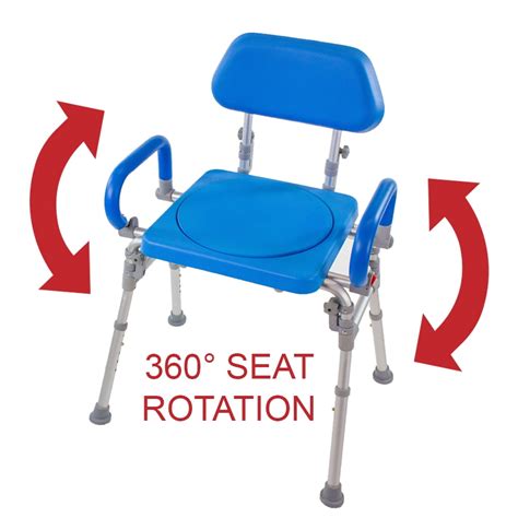 Platinum Health Liberty Folding Bath Shower Chair with Rotating Swivel ...