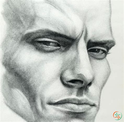 Pencil Drawing Of Determined Face | Artificial Design