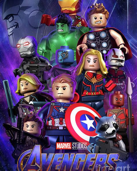 Lego Avengers Endgame poster Poster by Mike Napolitan