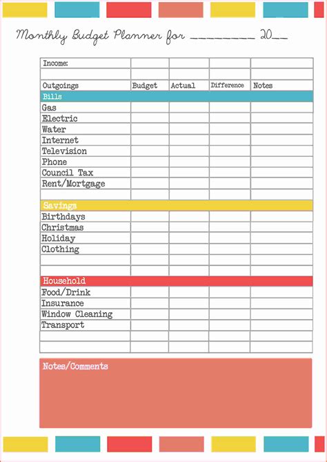 Free Budget Spreadsheet intended for Budget Planning Spreadsheet ...