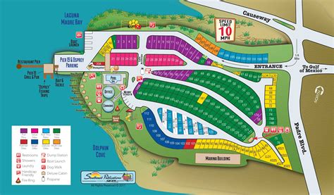 Campground Site Map | South padre island, South padre island texas, Rv ...