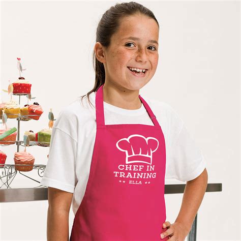 Personalised 'Chef In Training' Kids Aprons By Forever After