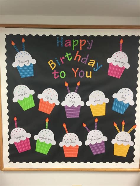 Birthday bulletin board for preschool class | Birthday board classroom ...