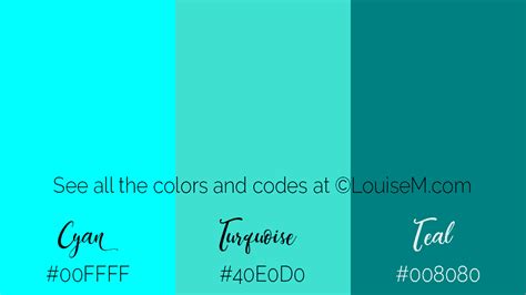 Cyan Hex Codes: 23 Sensational Shades to Soothe or Electrify! | LouiseM