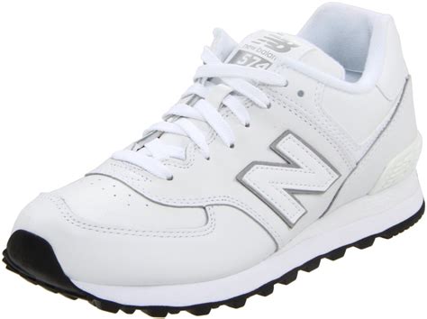 New Balance Womens Wl574 Sneaker in White (white leather) | Lyst