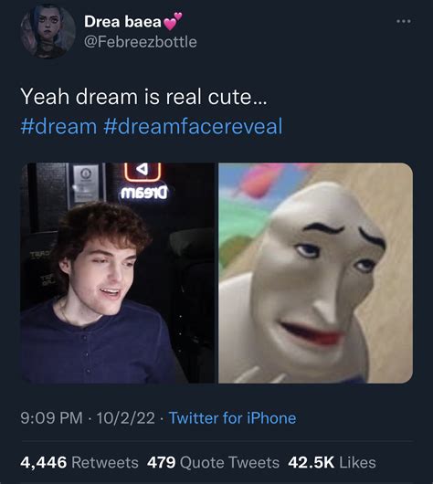 dream face reveal twitter