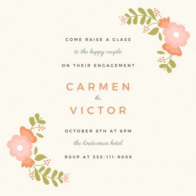 Customize 49+ Engagement Party Invitations Templates Online - Canva