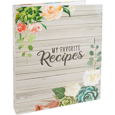 3 Ring Binder For Recipes with 12 Divider Tabs, 2-Sided Pocket, and 2 ...