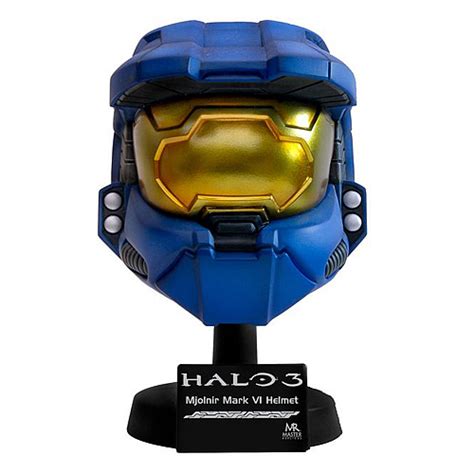 Halo 3 Master Chief Scaled Blue Helmet Replica - Master Replicas - Halo ...