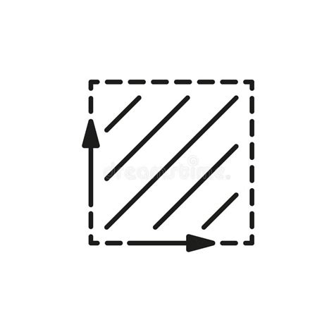 Square Meter, Size Surface M2 Icon. Measuring Area Dimension Sign Stock ...