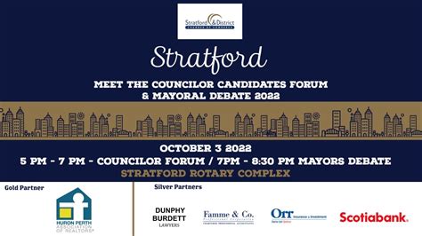 Stratford Municipal Election Debate - Hosted by the Stratford District ...