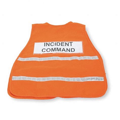 CONDOR, Safety Vest ANSI Class Unrated, Orange, Incident Command Vest ...