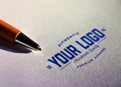 Free Realistic Printed Paper Logo Mockup PSD - Good Mockups