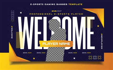 Welcome New Player E-sports Gaming Banner Template for Social Media ...