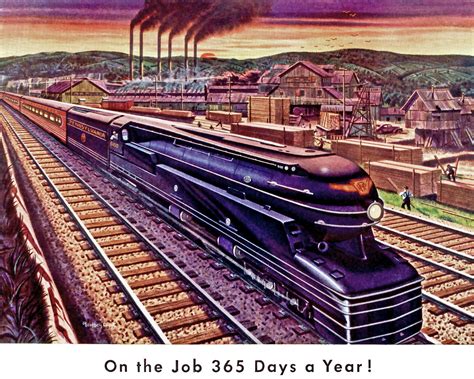 transpress nz: Pennsylvania Railroad art, 1940s