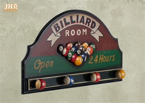 Billiard Room Wall Decor Antique Wooden Wall Signs Decorative Wall ...