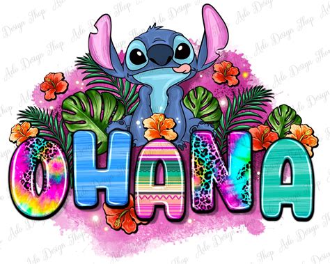 Ohana Png Sublimation Design Download, Hand Drawn Stitch Png, Cute ...